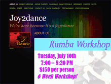 Tablet Screenshot of joy2dance.com